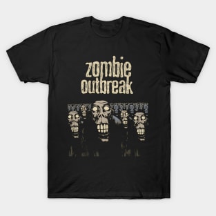 Zombie Outbreak Abstract Illustration T-Shirt